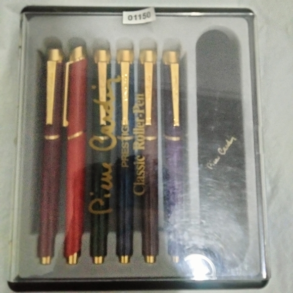 (6) Pierre Cardin Prestige Classic Roller Pen + Covers Writable but not smooth - Picture 4 of 4